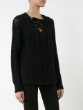 laced neck jumper