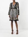 leopard print flared dress