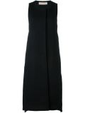 fluted sleeveless jacket