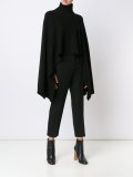 turtleneck cape sweater