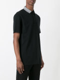 contrast collar polo shirt