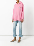 wink patch hoodie 