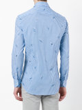 checked fish print shirt