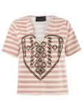 embroidered knitted top