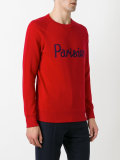 'Parisien' print sweatshirt