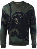 Rockstud panther print sweatshirt