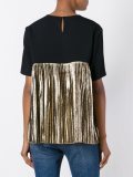 pleated metallic back T-shirt