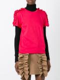 ruffled shoulders T-shirt