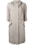 hooded zipped coat