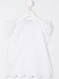 broderie anglaise trim T-shirt