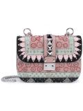 'Glam Lock' embroidered shoulder bag