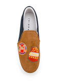 denim detail slip-on sneakers