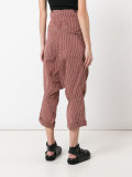 striped cropped trousers 