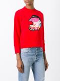visor woman cropped sweatshirt