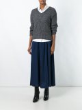 high-waisted buttoned skirt