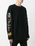 printed sleeve sweatshirt