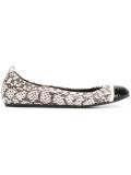 snakeskin effect ballerinas