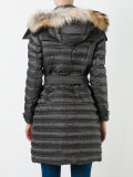 double-breasted parka coat