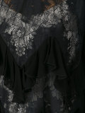 ruffled trim lace dress
