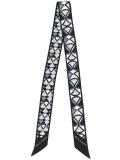 silver-tone print skinny scarf