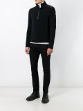 banded collar sweater