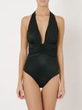 draped halterneck swimsuit