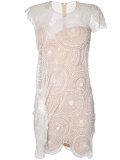 embellished  scallop hem dress