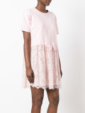 lace detail T-shirt dress