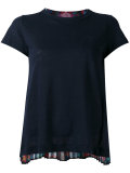 crochet lace printed T-shirt