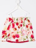 floral print off-the-shoulder top