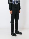 zip detail trousers