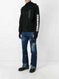 Ski distressed flared jeans