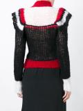 ruffled shoulders turtleneck jumper