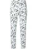 printed slim fit trousers