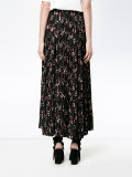 Love Blade print pleated skirt