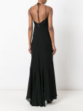 deep V-neck gown