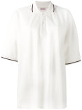 ripped logo polo shirt