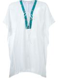 v-neck embroidered breach dress