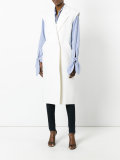 long sleeveless belted coat