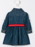 denim dress with underwear