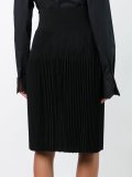 knee length pleated skirt