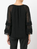 embroidered tasseled blouse