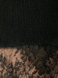 ribbed lace cropped top