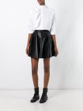 leather effect a-line skirt