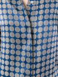 circular print blouse