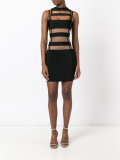 mesh stripe minidress