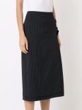 pinstripe mid-length skort