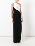 one-shoulder gown