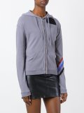 geometric print zip hoodie