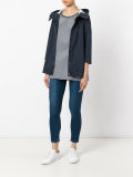 three-quarters sleeve hooded jacket
